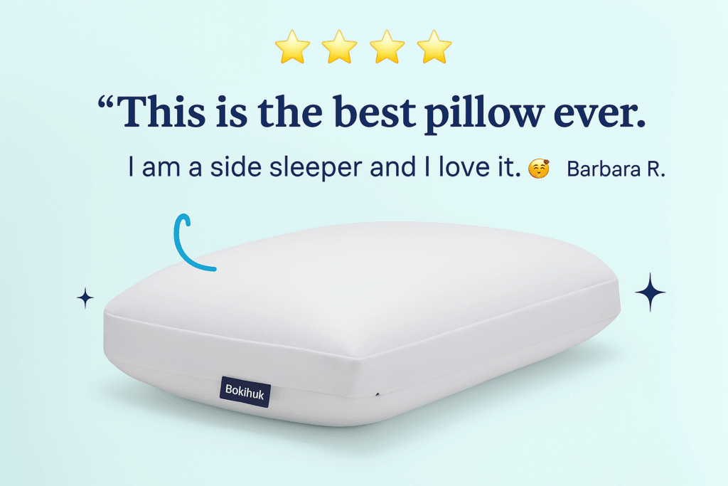This is the best pillow ever.I am a side sleeper and I love. Barbara R.,