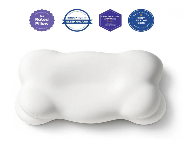 Bokihuk-CloudAlign Pillow-white-memory foam-award-winning pillow-rated pillow-best pillow 2023