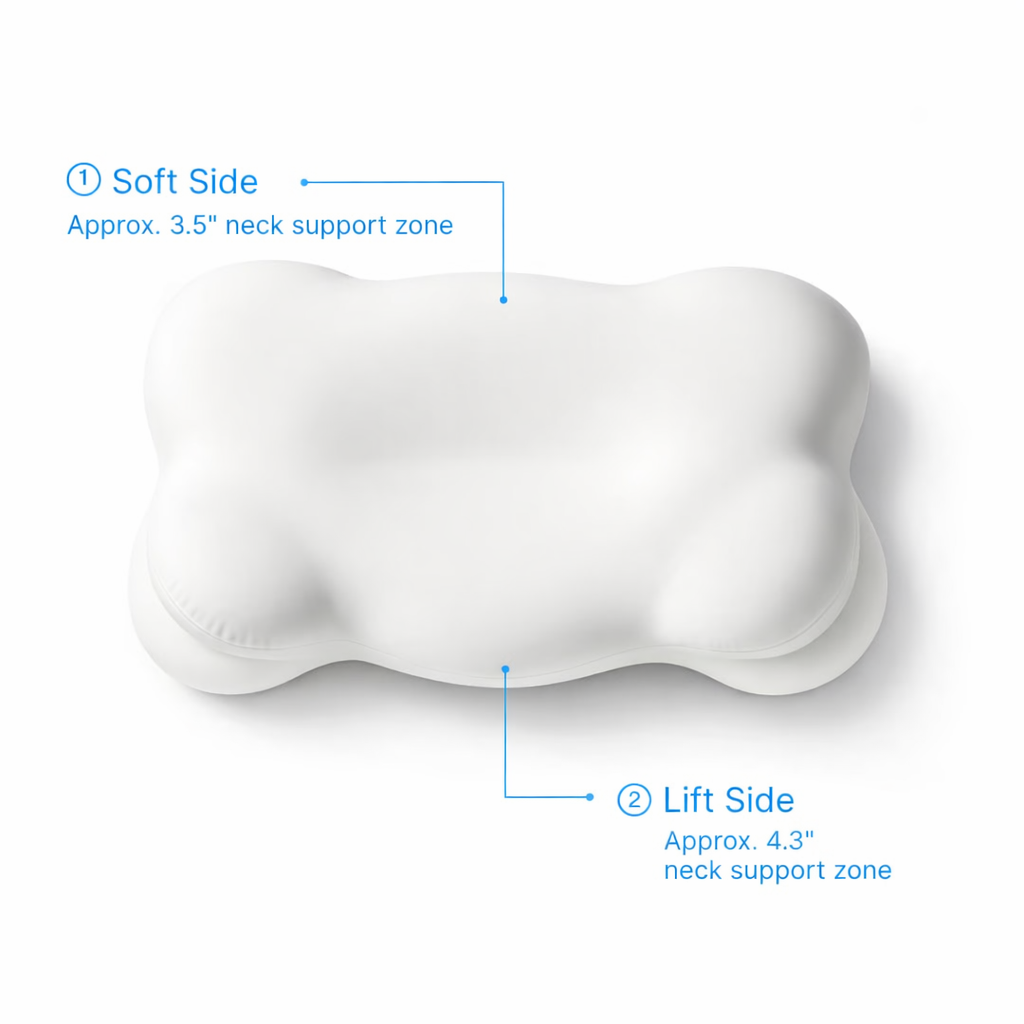 Bokihuk-CloudAlign Pillow-white-memory foam-US vs THEM-comparison-adjustable height-spinal alignment-chiropractor approved